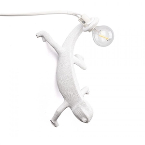 Seletti Chameleon Going Down Wall Lamp White