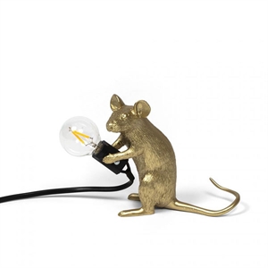 Seletti Mouse Mac Sitting Table Lamp Gold