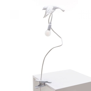 Seletti Sparrow Taking Off Table Lamp With Clip White