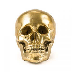 Seletti Diesel Living Wunderkamer Human Skull Decorative Accessories Gold