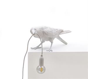 Seletti Bird Playing Table Lamp White Outdoor