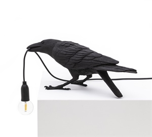 Seletti Bird Playing Table Lamp Black