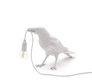 Seletti Bird Waiting Table Lamp White