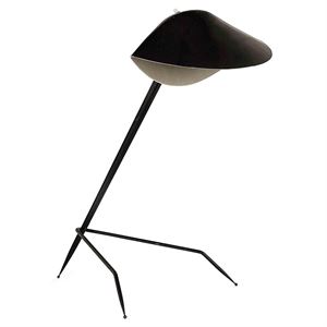 Serge Mouille Tripod Table Lamp Black & Brass