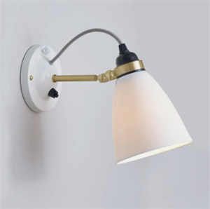 Original BTC Hector Medium Dome Wall Lamp Brass w/ Switch