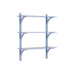Swedese Levi Shelf 90 cm 3 Shelves Brass/ Blue/ Ash