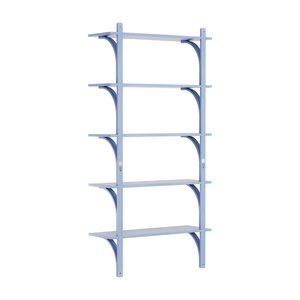 Swedese Levi Shelf 90 cm 5 Shelves Brass/ Blue/ Ash