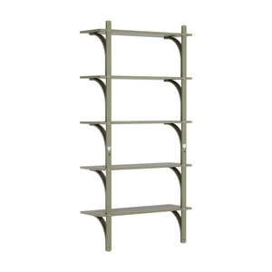Swedese Levi Shelf 90 cm 5 Shelves Brass/ Moss Green/Ash