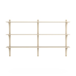 Swedese Levi Shelf 180 cm 3 Shelves Brass/ Natural Lacquer Ash