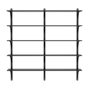 Swedese Levi Shelf 180 cm 5 Shelves Aluminum/ Black Stained Ash