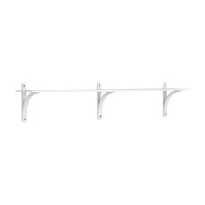 Swedese Levi Shelf 180 cm 1 Shelf Brass/ White Lacquered Ash