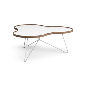 Swedese Flower Coffee Table 114x107 White/ Walnut/ Chrome