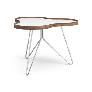 Swedese Flower Coffee Table 66x62 White/ Walnut/ Chrome