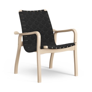 Swedese Primo Armchair Low Natural Beech/ Black