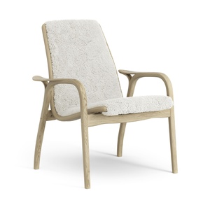 Swedese Laminate Armchair Oak Veneer/ Off White/Sheepskin