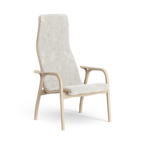 Swedese Lamino Armchair High Lacquered Beech/ Off White/Sheepskin