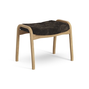 Swedese Lamino Footstool Oiled Oak/Espresso/Sheepskin