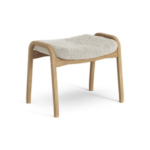 Swedese Lamino Footstool Oiled Oak/Moonlight/Sheepskin