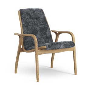 Swedese Laminate Armchair Oiled Oak/Charcoal/Sheepskin