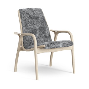 Swedese Laminate Armchair Lacquered Oak/Scandinavian Grey/Sheepskin