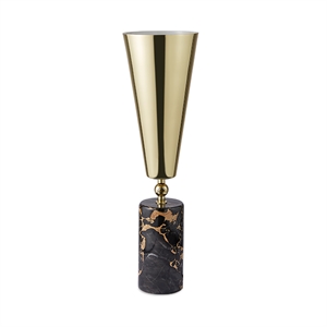 TATO Vox Table Lamp Black/Brown Marble & Brass Large
