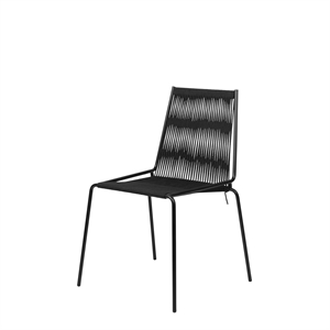 Thorup Copenhagen Noel Dining Table Chair Black Steel/Black Linen