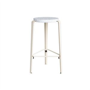 TipToe MI LOU Stool Recycled Plastic White/Cream White