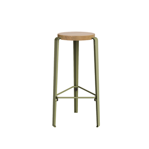 TipToe BIG LOU Stool Oak/Khaki Green