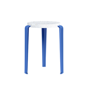 TipToe LOU Stool Recycled Plastic White/Azure Blue