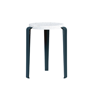 TipToe LOU Stool Recycled Plastic White/Midnight Blue