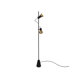 Trizo 21 2Thirty Floor 2 Floor Lamp Dimmable Black/ Gold Ring