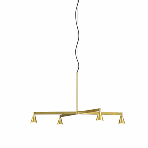 Trizo 21 Austere Chandelier X 25 Brass