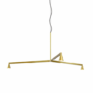 Trizo 21 Austere Chandelier Y 50 Brass