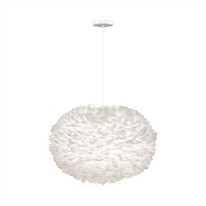 Umage Eos Pendant XL White with Flat Rosette in White