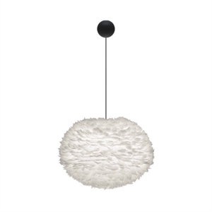 Umage Eos Pendant Large White with Cannonball Rosette In Black