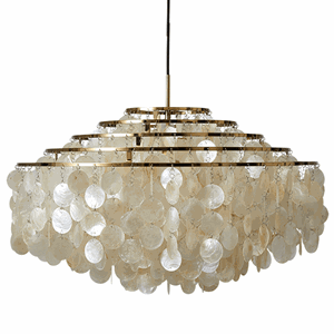 Verner Panton Fun 11DM Pendant Brass & Mother of Pearl