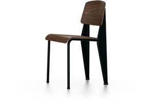 Vitra Standard Dining Chair Deep Black/Dark Oak