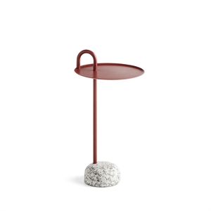 HAY Bowler Side Table Granite/Tile Red