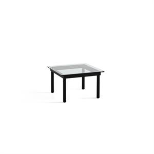 HAY Kofi Coffee Table 36x60x60 Black Oak/ Clear Glass