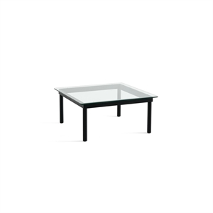 HAY Kofi Coffee Table 36x80x80 Black Oak/ Clear Glass