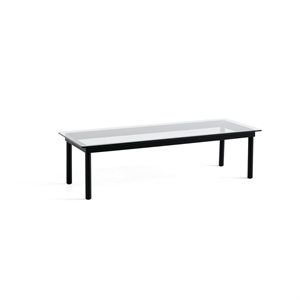 HAY Kofi Coffee Table 36x50x140 Black Oak/ Clear Glass