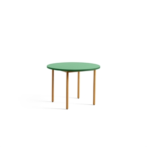 HAY Two-Colour Dining Table Ø105 Ochre/Green Mint