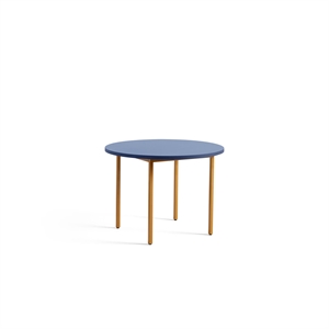 HAY Two-Colour Dining Table Ø105 Ochre/Blue