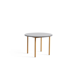HAY Two-Colour Dining Table Ø105 Ochre/Light Grey