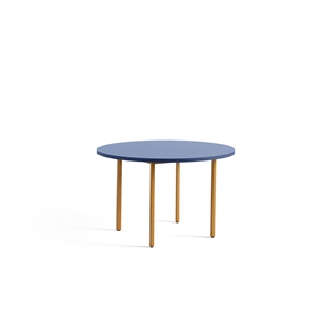 HAY Two-Colour Dining Table Ø120 Ochre/Blue