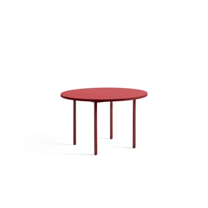 HAY Two-Colour Dining Table Ø120 Maroon Red/Red