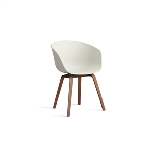 HAY AAC22 Dining Chair With Armrests Walnut/Melange Cream