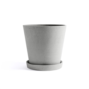 HAY Flowerpot Jar With Saucer XXL Gray