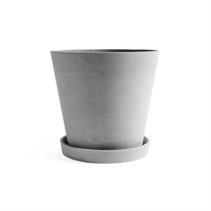 HAY Flowerpot Pot With Saucer XXXL Gray
