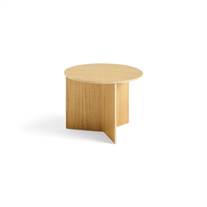 HAY Slit Wood Coffee Table Round Ø45 Lacquered Oak